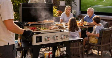 Flintex 2-in-1 Tabletop & Freestanding Griddle Grill | Ideal 651 Sq.In Cooktop for 2026 World Cup US Tailgates & Backyard BBQ