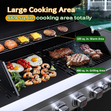 Rustler 3- 5 Burner Gas Grill